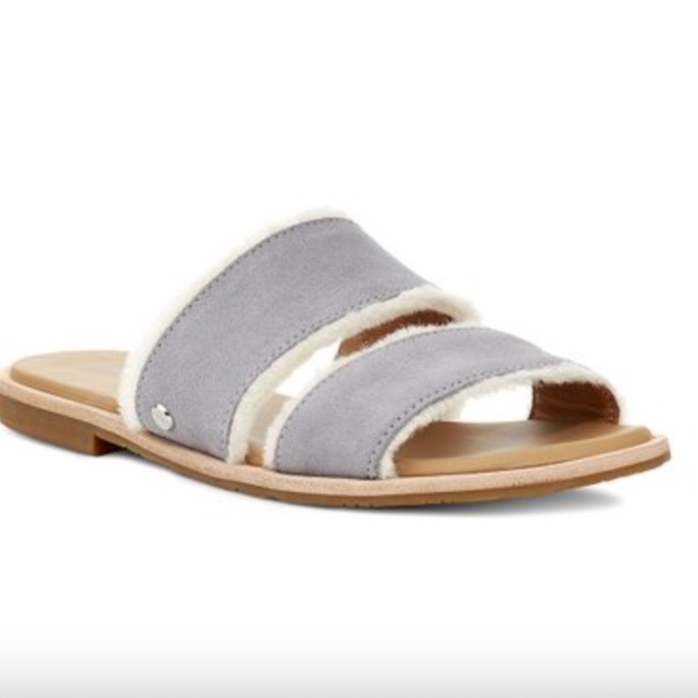 NEW (without Box) $100 UGG – Evalita Genuine Shearling Slide Sandal in size 7!